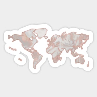 Wanderlust marble - blush pink rose Sticker